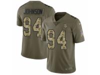 Youth Nike Minnesota Vikings #94 Jaleel Johnson Limited Olive/Camo 2017 Salute to Service NFL Jersey