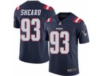 Youth Nike New England Patriots #93 Jabaal Sheard Limited Navy Blue Rush NFL Jersey