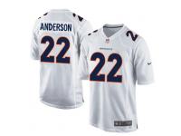 Youth Nike NFL Denver Broncos #22 C.J. Anderson Game White Jersey