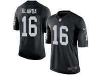 Youth Nike Oakland Raiders #16 George Blanda Black Team Color NFL Jersey