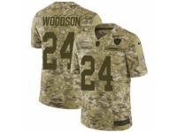 Youth Nike Oakland Raiders #24 Charles Woodson Limited Camo 2018 Salute to Service NFL Jersey