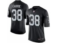 Youth Nike Oakland Raiders #38 T.J. Carrie Black Team Color NFL Jersey