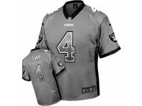 Youth Nike Oakland Raiders #4 Derek Carr Grey Drift Fashion NFL Jersey