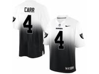 Youth Nike Oakland Raiders #4 Derek Carr WhiteBlack Fadeaway NFL Jersey