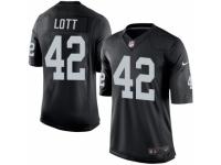 Youth Nike Oakland Raiders #42 Ronnie Lott Black Team Color NFL Jersey