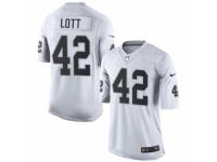 Youth Nike Oakland Raiders #42 Ronnie Lott White NFL Jersey