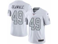 Youth Nike Oakland Raiders #49 Jamize Olawale Limited White Rush NFL Jersey