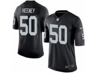 Youth Nike Oakland Raiders #50 Ben Heeney Elite Black Team Color NFL Jersey