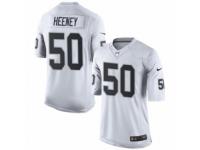 Youth Nike Oakland Raiders #50 Ben Heeney Elite White NFL Jersey