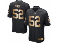 Youth Nike Oakland Raiders #52 Khalil Mack Black Gold Team Color NFL Jersey