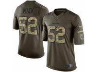 Youth Nike Oakland Raiders #52 Khalil Mack Limited Green Salute to Service NFL Jersey