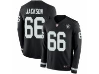 Youth Nike Oakland Raiders #66 Gabe Jackson Limited Black Therma Long Sleeve NFL Jersey