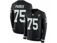 Youth Nike Oakland Raiders #75 Brandon Parker Limited Black Therma Long Sleeve NFL Jersey