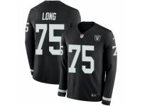 Youth Nike Oakland Raiders #75 Howie Long Limited Black Therma Long Sleeve NFL Jersey