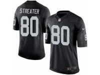 Youth Nike Oakland Raiders #80 Rod Streater Black Team Color NFL Jersey