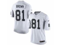 Youth Nike Oakland Raiders #81 Tim Brown White NFL Jersey