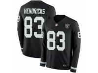 Youth Nike Oakland Raiders #83 Ted Hendricks Limited Black Therma Long Sleeve NFL Jersey