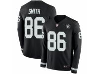 Youth Nike Oakland Raiders #86 Lee Smith Limited Black Therma Long Sleeve NFL Jersey