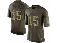 Youth Nike San Diego Chargers #15 Dontrelle Inman Limited Green Salute to Service NFL Jersey