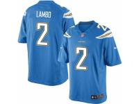 Youth Nike San Diego Chargers #2 Josh Lambo Limited Electric Blue Alternate NFL Jersey