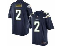 Youth Nike San Diego Chargers #2 Josh Lambo Limited Navy Blue Team Color NFL Jersey