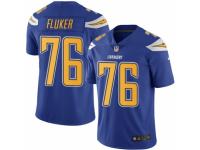 Youth Nike San Diego Chargers #76 D.J. Fluker Limited Electric Blue Rush NFL Jersey