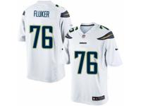 Youth Nike San Diego Chargers #76 D.J.Fluker Limited White NFL Jersey