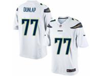 Youth Nike San Diego Chargers #77 King Dunlap Limited White NFL Jersey