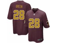 Youth Nike Washington Redskins #28 Darrell Green Limited Burgundy Red Gold Number Alternate 80TH Anniversary NFL Jersey