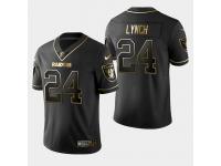 Youth Oakland Raiders #24 Marshawn Lynch Golden Edition Vapor Untouchable Limited Jersey - Black