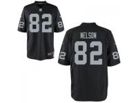 Youth Oakland Raiders #82 Jordy Nelson Nike Black Custom Game Jersey