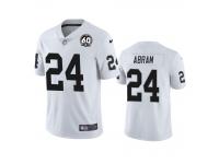 Youth Oakland Raiders Johnathan Abram White 60th Anniversary Vapor Limited Jersey