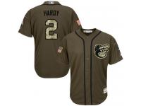 Youth Orioles #2 J.J. Hardy Green Salute to Service Stitched Baseball Jersey