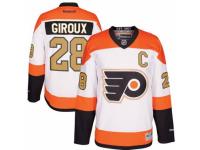 Youth Philadelphia Flyers #28 Claude Giroux White 3rd Stitched NHL Jersey