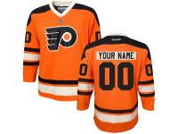 Youth Philadelphia Flyers Reebok Orange Replica Alternate Custom Jersey