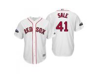 Youth Red Sox 2018 Postseason Home White Chris Sale Cool Base Jersey