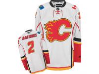 Youth Reebok NHL Calgary Flames #2 Al MacInnis Authentic Away Jersey White Reebok