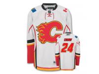 Youth Reebok NHL Calgary Flames #24 Craig Conroy Authentic Away Jersey White Reebok