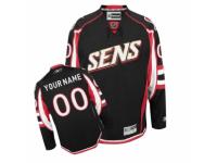 Youth Reebok Ottawa Senators Customized Authentic Black Third NHL Jersey