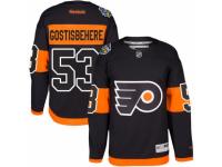 Youth Reebok Philadelphia Flyers #53 Shayne Gostisbehere Premier Black 2017 Stadium Series NHL Jersey