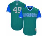 Youth Seattle Mariners Yovani Gallardo #49 Yo Majestic Aqua 2017 Players Weekend Jersey