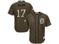 Youth Tigers #17 Denny McLain Green Salute to Service Stitched Baseball Jersey