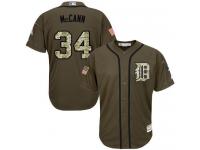 Youth Tigers #34 James McCann Green Salute to Service Stitched Baseball Jersey