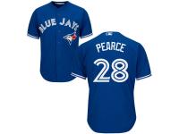 Youth Toronto Blue Jays #28 Pearce Steve Majestic Royal Cool Base Jersey