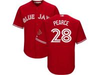 Youth Toronto Blue Jays #28 Pearce Steve Majestic Scarlet 2017 Cool Base Jersey