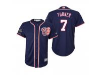 Youth Trea Turner Washington Nationals Navy 2019 World Series Champions Cool Base Jersey