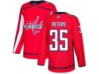 Youth Washington Capitals #35 Justin Peters adidas Red Authentic Jersey