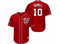 Youth Washington Nationals #10 Yan Gomes Red Alternate 1 Cool Base 2019 World Series Champions Baseball Jersey