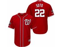 Youth Washington Nationals #22 Juan Soto Red Alternate 1 Cool Base 2019 World Series Champions Baseball Jersey