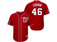 Youth Washington Nationals #46 Patrick Corbin Red Alternate 1 Cool Base 2019 World Series Champions Baseball Jersey